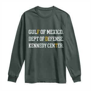 Subtle FDT Long Sleeve Shirt Vintage Gulf of Mexico Dept Of Defense Kennedy Center TS10 Dark Forest Green Print Your Wear