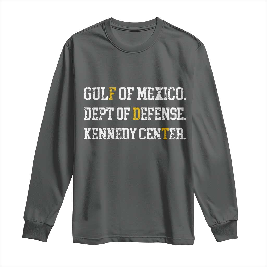 Subtle FDT Long Sleeve Shirt Vintage Gulf of Mexico Dept Of Defense Kennedy Center TS10 Dark Heather Print Your Wear