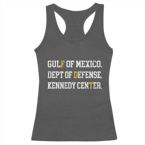 Subtle FDT Racerback Tank Top Vintage Gulf of Mexico Dept Of Defense Kennedy Center TS10 Dark Heather Print Your Wear