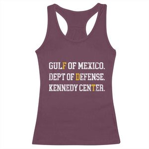 Subtle FDT Racerback Tank Top Vintage Gulf of Mexico Dept Of Defense Kennedy Center TS10 Maroon Print Your Wear