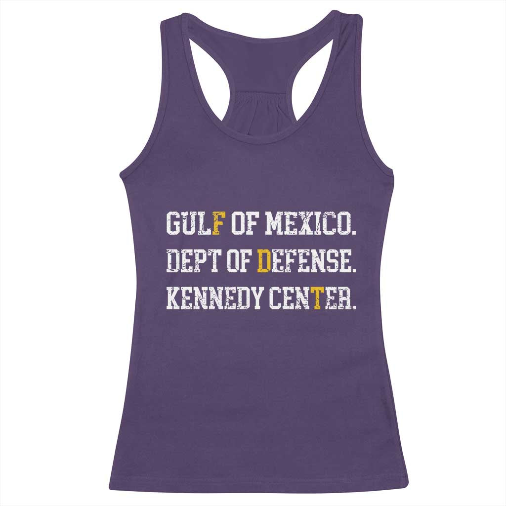 Subtle FDT Racerback Tank Top Vintage Gulf of Mexico Dept Of Defense Kennedy Center TS10 Purple Print Your Wear
