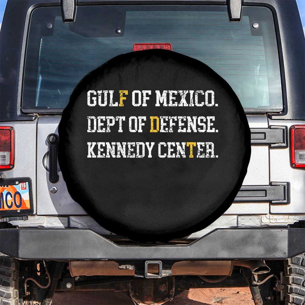 Subtle FDT Spare Tire Cover Vintage Gulf of Mexico Dept Of Defense Kennedy Center TS10 No hole Black Print Your Wear