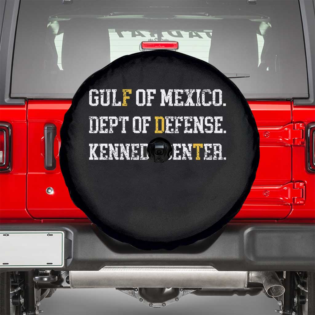 Subtle FDT Spare Tire Cover Vintage Gulf of Mexico Dept Of Defense Kennedy Center TS10 Black Print Your Wear