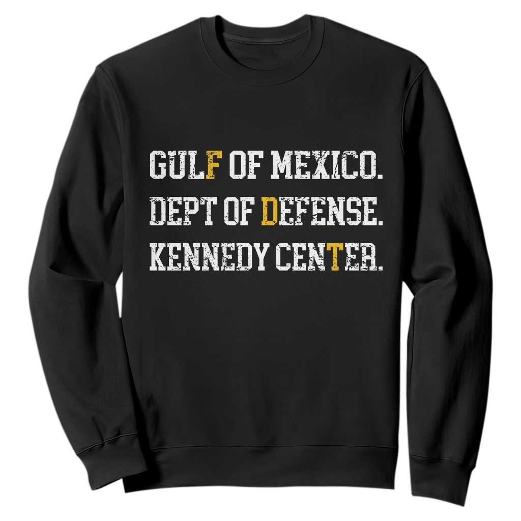 Subtle FDT Sweatshirt Vintage Gulf of Mexico Dept Of Defense Kennedy Center TS10 Black Print Your Wear
