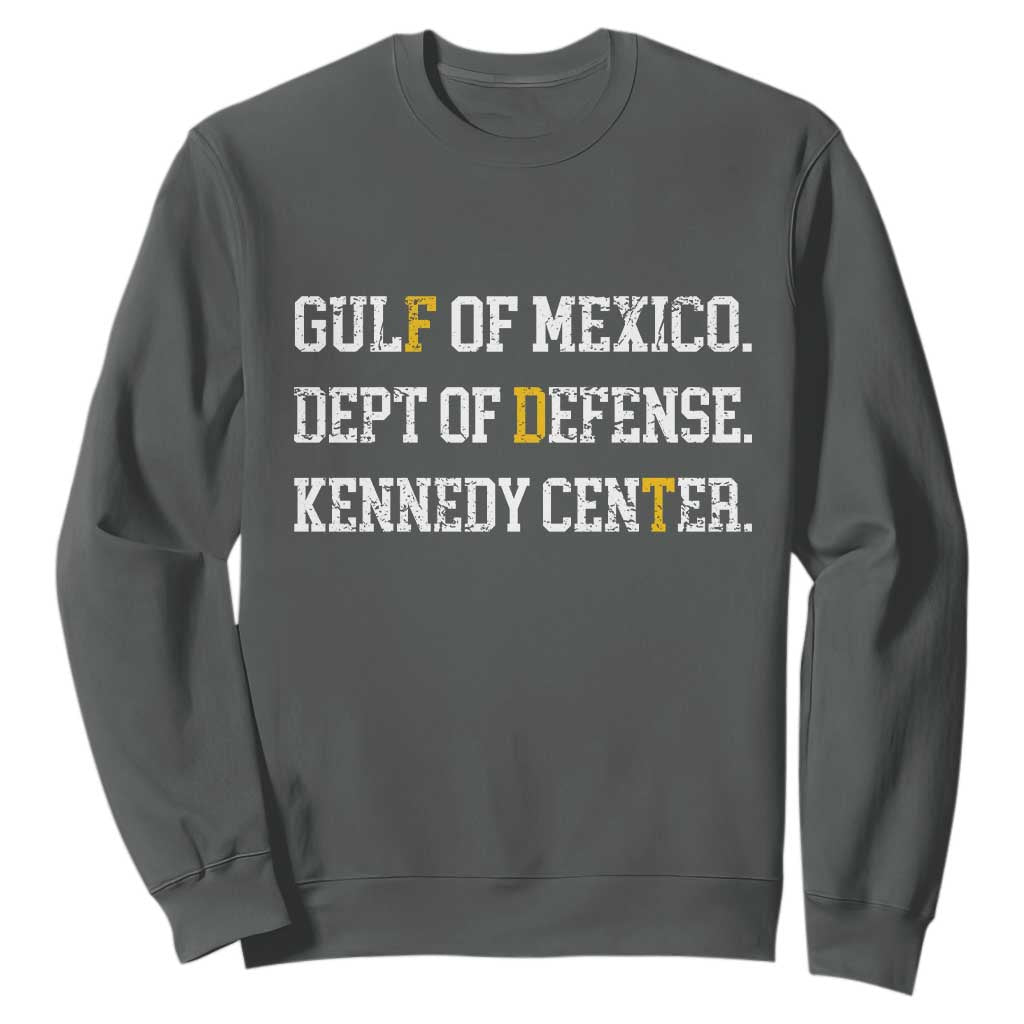 Subtle FDT Sweatshirt Vintage Gulf of Mexico Dept Of Defense Kennedy Center TS10 Dark Heather Print Your Wear