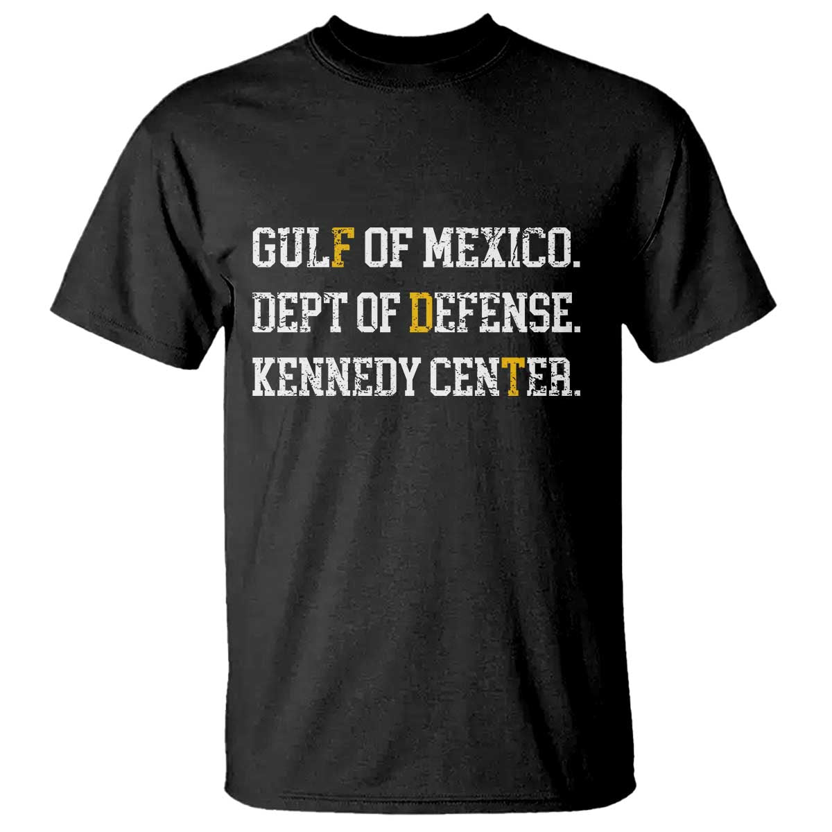 Subtle FDT T Shirt Vintage Gulf of Mexico Dept Of Defense Kennedy Center TS10 Black Print Your Wear