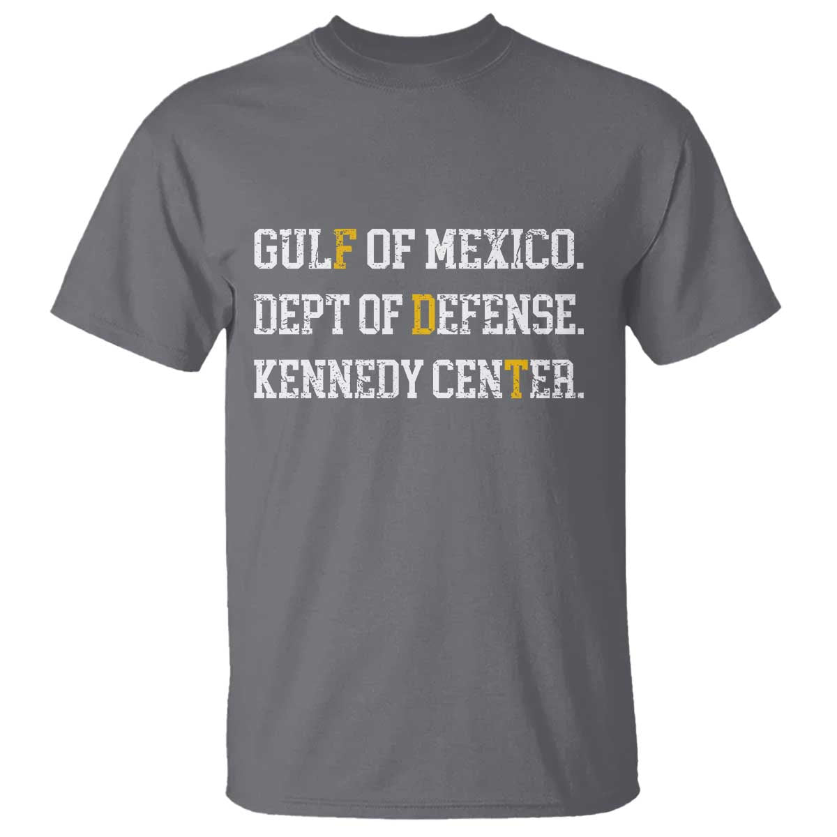 Subtle FDT T Shirt Vintage Gulf of Mexico Dept Of Defense Kennedy Center TS10 Charcoal Print Your Wear