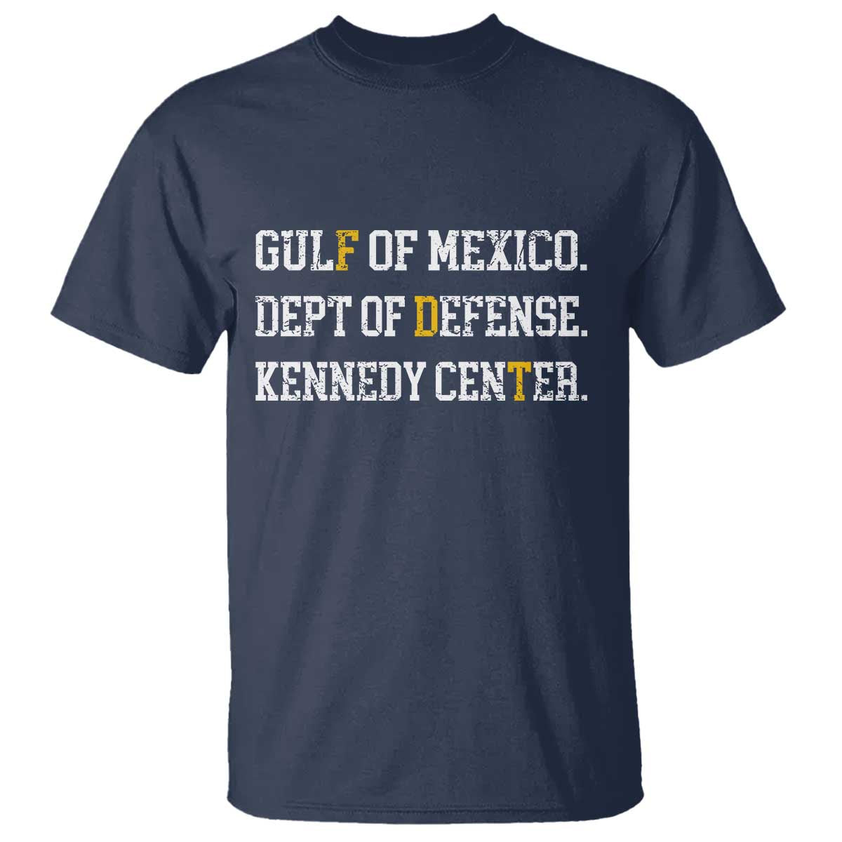 Subtle FDT T Shirt Vintage Gulf of Mexico Dept Of Defense Kennedy Center TS10 Navy Print Your Wear