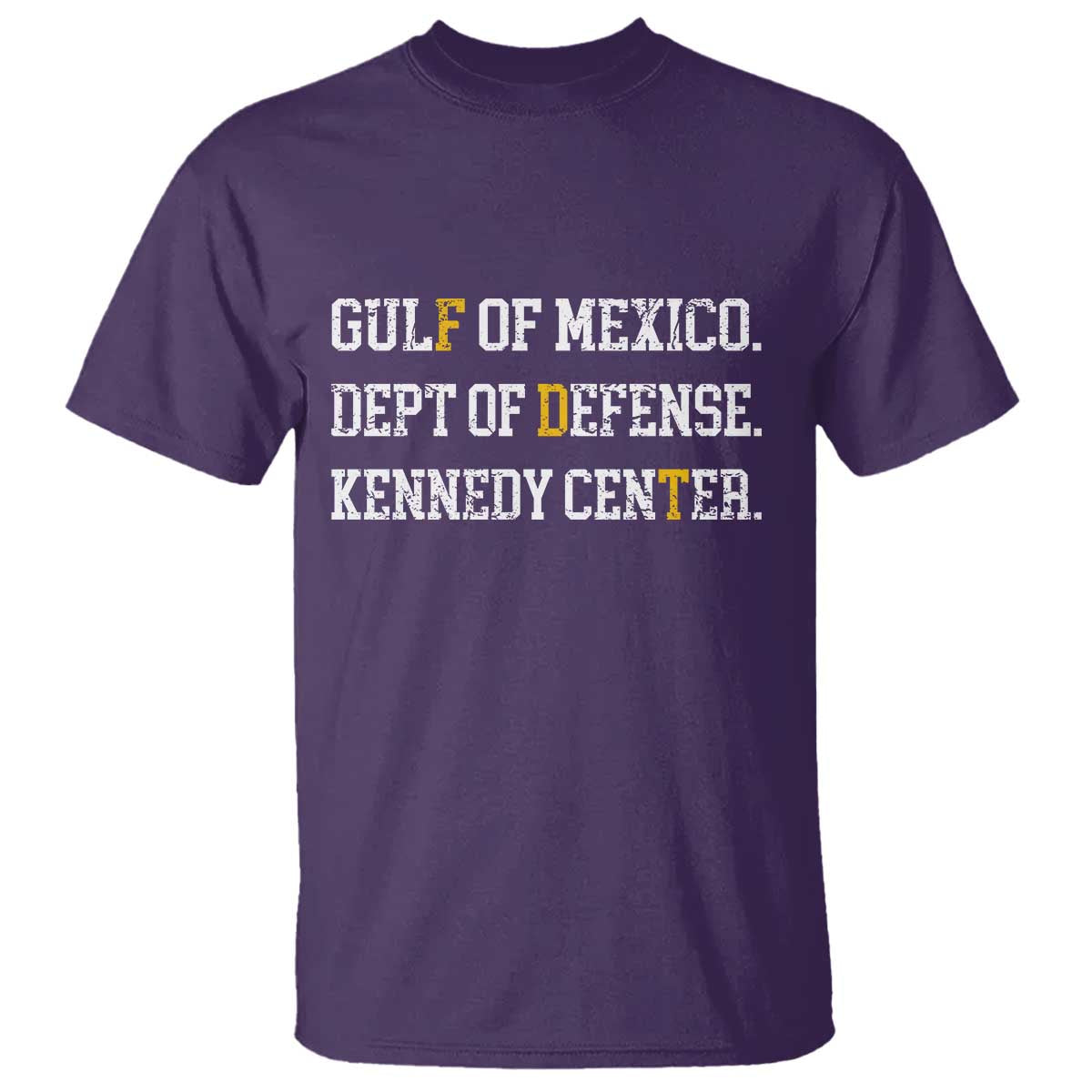 Subtle FDT T Shirt Vintage Gulf of Mexico Dept Of Defense Kennedy Center TS10 Purple Print Your Wear