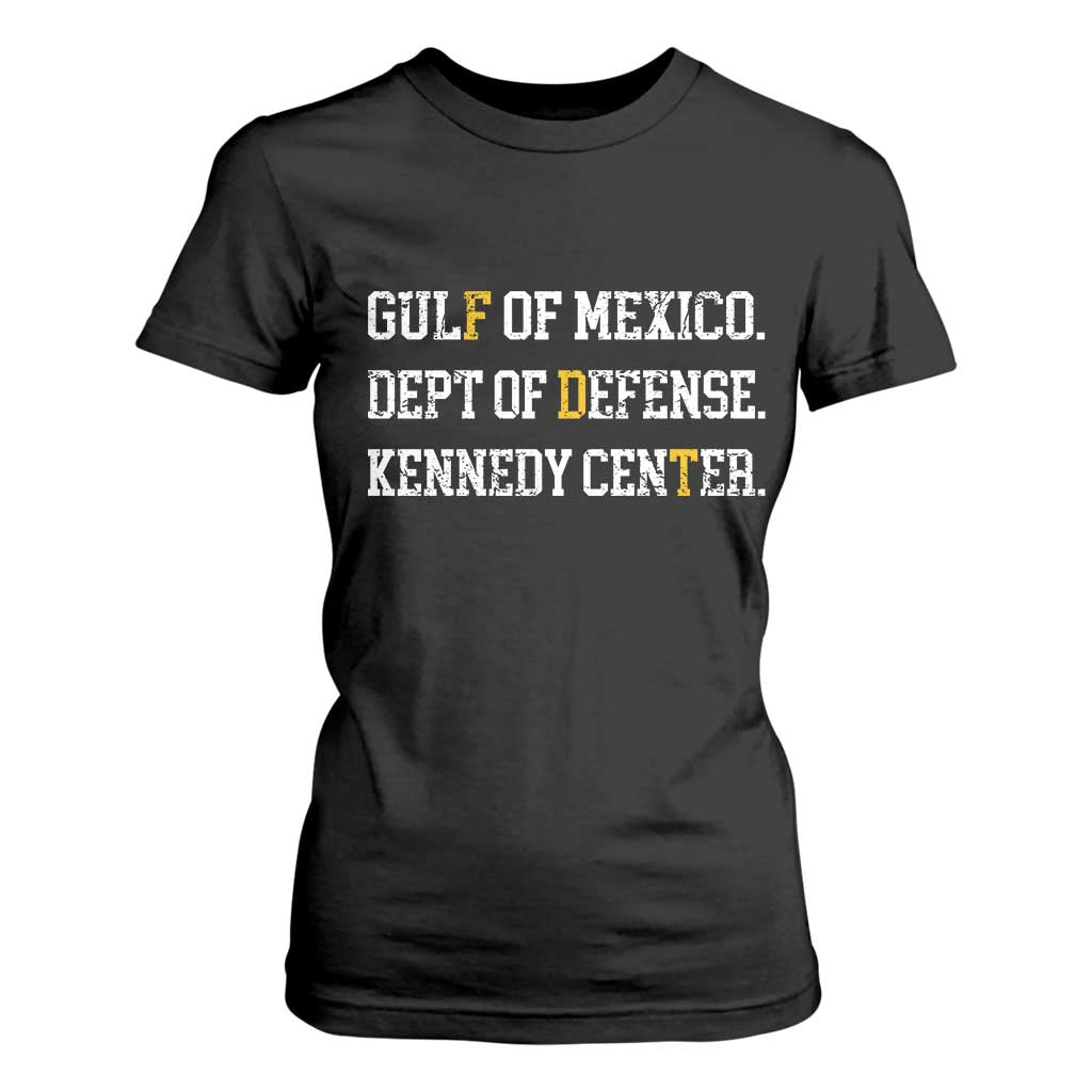 Subtle FDT T Shirt For Women Vintage Gulf of Mexico Dept Of Defense Kennedy Center TS10 Black Print Your Wear
