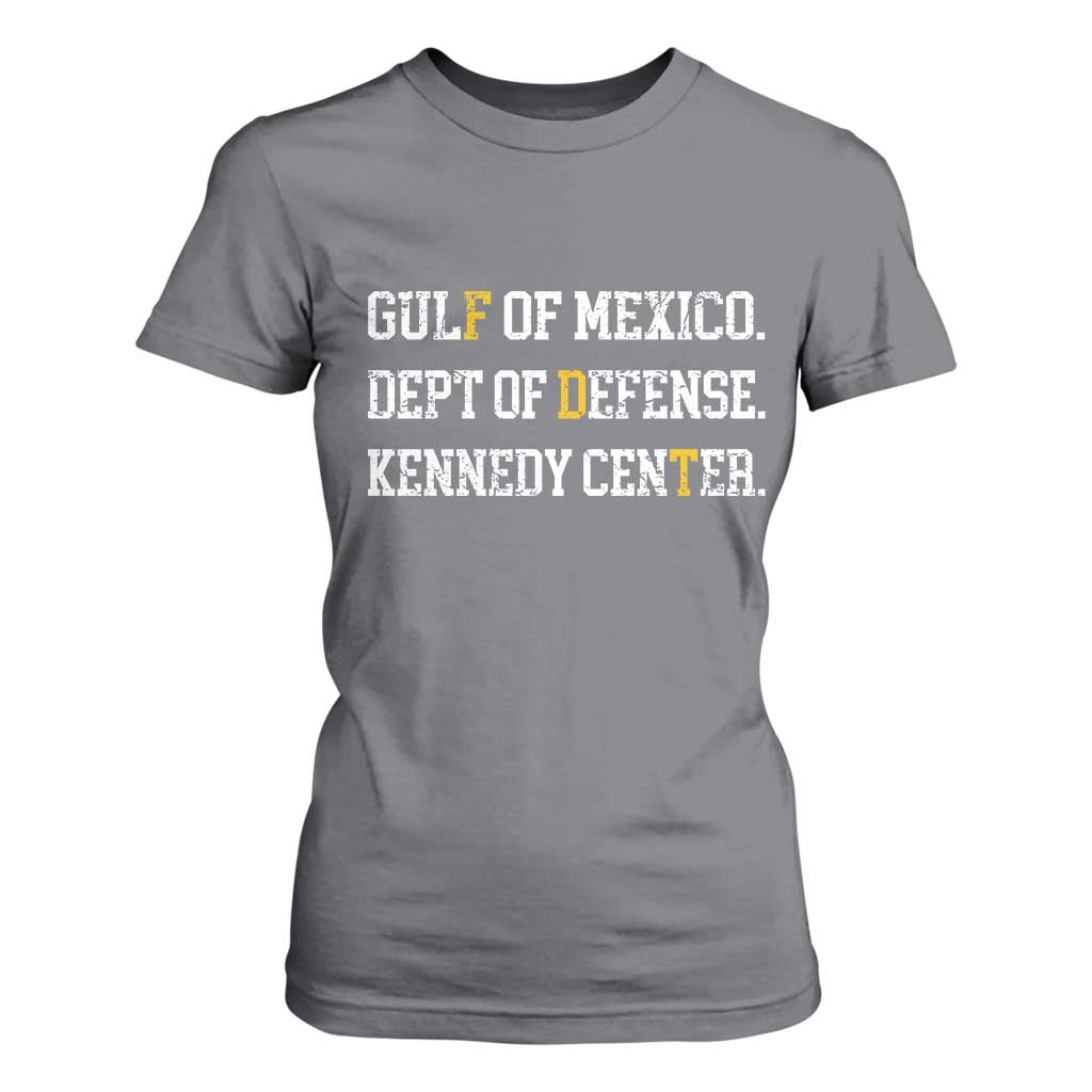 Subtle FDT T Shirt For Women Vintage Gulf of Mexico Dept Of Defense Kennedy Center TS10 Charcoal Print Your Wear
