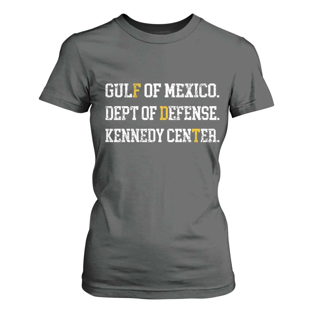 Subtle FDT T Shirt For Women Vintage Gulf of Mexico Dept Of Defense Kennedy Center TS10 Dark Heather Print Your Wear