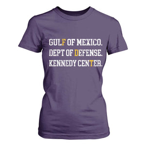 Subtle FDT T Shirt For Women Vintage Gulf of Mexico Dept Of Defense Kennedy Center TS10 Purple Print Your Wear