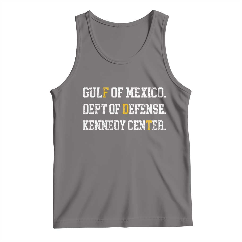 Subtle FDT Tank Top Vintage Gulf of Mexico Dept Of Defense Kennedy Center TS10 Deep Heather Print Your Wear