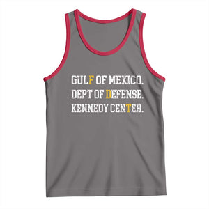 Subtle FDT Tank Top Vintage Gulf of Mexico Dept Of Defense Kennedy Center TS10 Deep Heather Red Print Your Wear