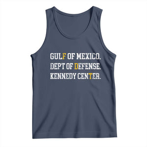 Subtle FDT Tank Top Vintage Gulf of Mexico Dept Of Defense Kennedy Center TS10 Navy Print Your Wear