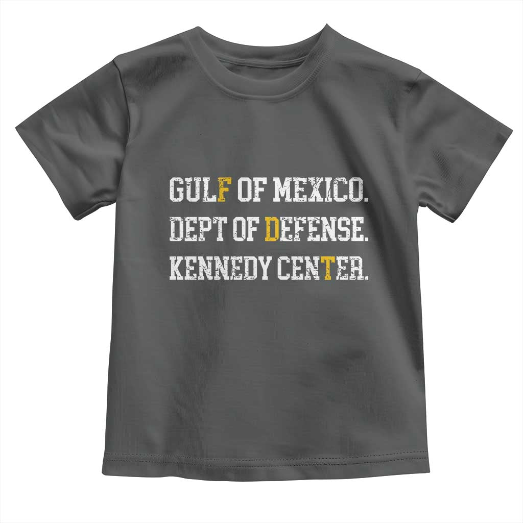 Subtle FDT Toddler T Shirt Vintage Gulf of Mexico Dept Of Defense Kennedy Center TS10 Dark Heather Print Your Wear