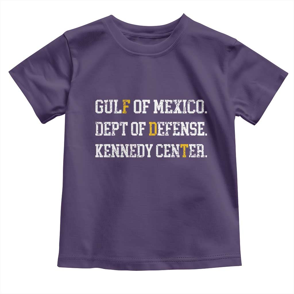 Subtle FDT Toddler T Shirt Vintage Gulf of Mexico Dept Of Defense Kennedy Center TS10 Purple Print Your Wear