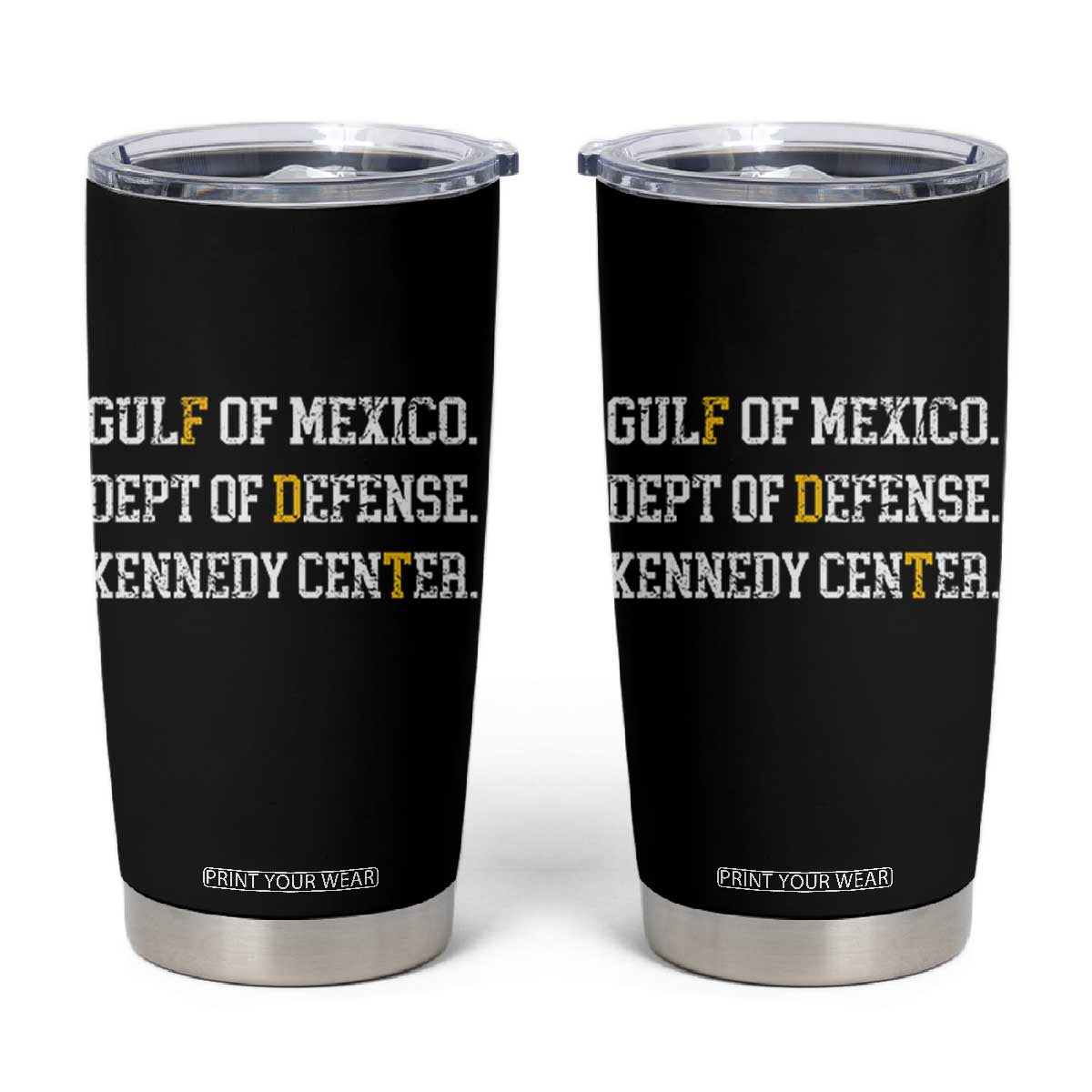 Subtle FDT Tumbler Cup Vintage Gulf of Mexico Dept Of Defense Kennedy Center TS10 Black Print Your Wear