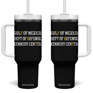 Subtle FDT Tumbler With Handle Vintage Gulf of Mexico Dept Of Defense Kennedy Center TS10 One Size: 40 oz Black Print Your Wear