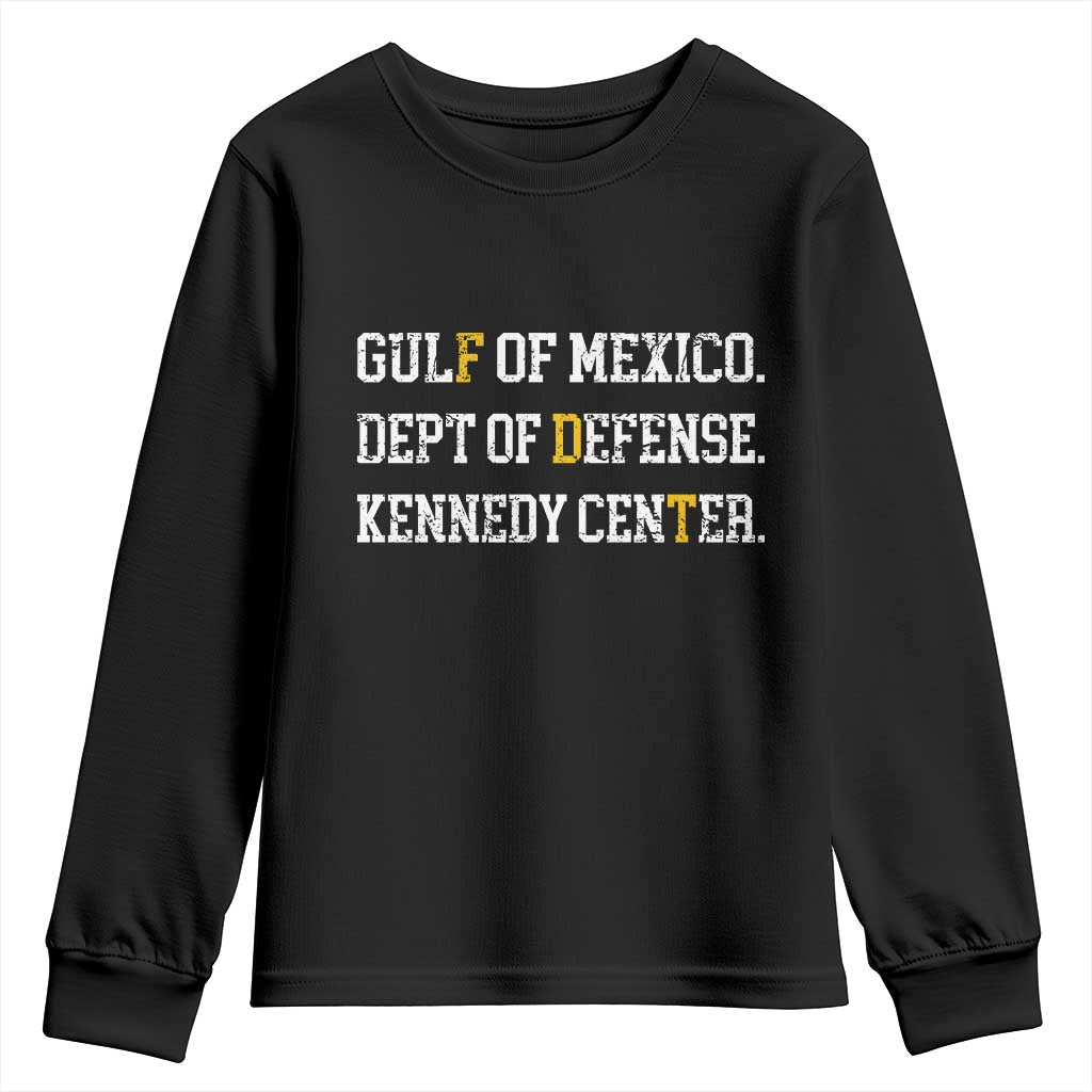 Subtle FDT Youth Sweatshirt Vintage Gulf of Mexico Dept Of Defense Kennedy Center TS10 Black Print Your Wear