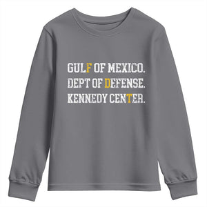 Subtle FDT Youth Sweatshirt Vintage Gulf of Mexico Dept Of Defense Kennedy Center TS10 Charcoal Print Your Wear