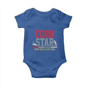Your Hole is My Goal Inappropriate Cornhole Baby Onesie Funny Naughty Adult Humor Cornstar TS10 Royal Blue Print Your Wear