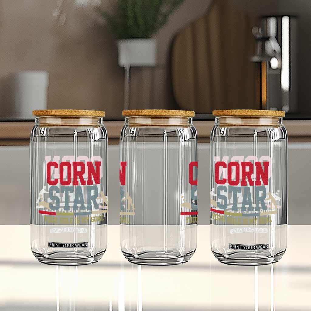 Your Hole is My Goal Inappropriate Cornhole Glass Can Funny Naughty Adult Humor Cornstar TS10 Print Your Wear