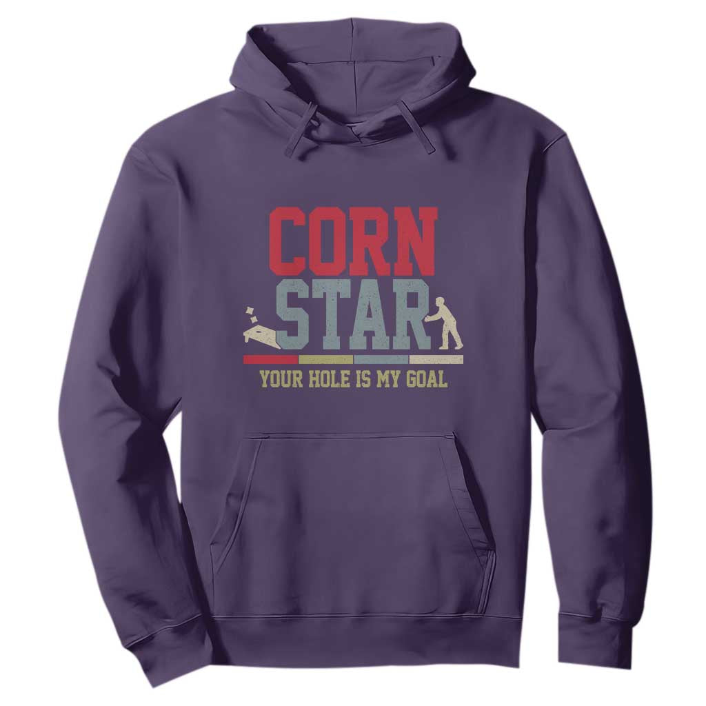 Your Hole is My Goal Inappropriate Cornhole Hoodie Funny Naughty Adult Humor Cornstar TS10 Purple Print Your Wear