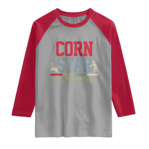 Your Hole is My Goal Inappropriate Cornhole Raglan Shirt Funny Naughty Adult Humor Cornstar TS10 Sport Gray Red Print Your Wear