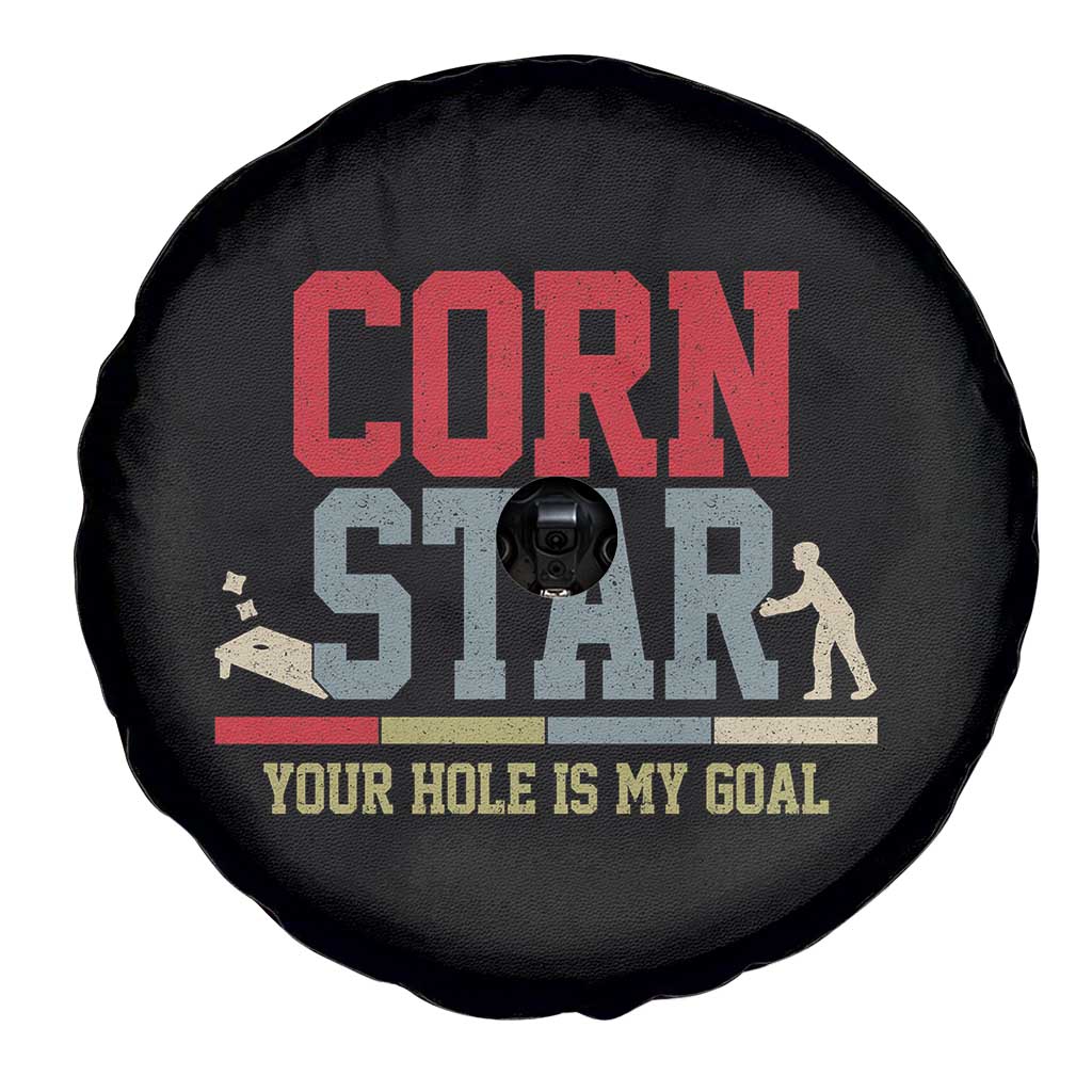 Your Hole is My Goal Inappropriate Cornhole Spare Tire Cover Funny Naughty Adult Humor Cornstar TS10 Print Your Wear