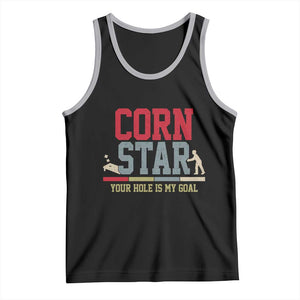 Your Hole is My Goal Inappropriate Cornhole Tank Top Funny Naughty Adult Humor Cornstar TS10 Black Athletic Heather Print Your Wear