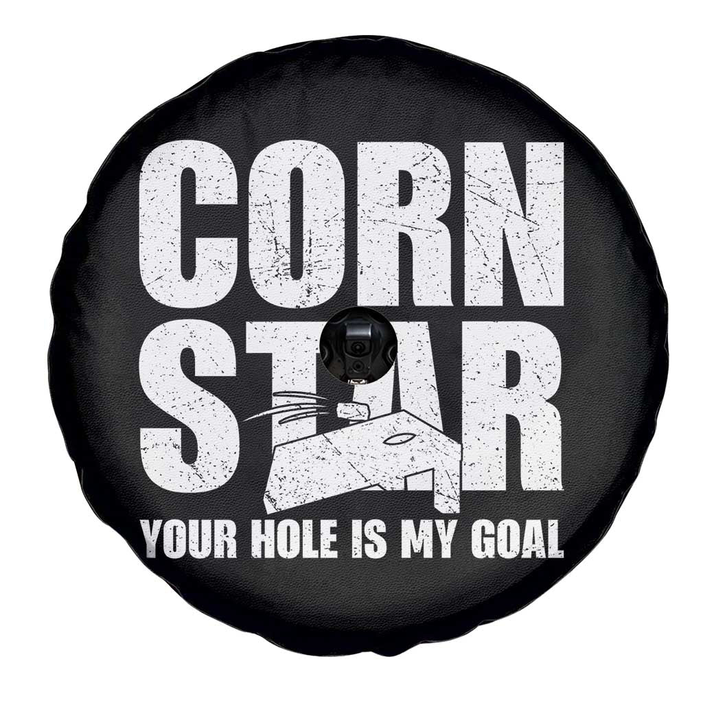 Inappropriate Cornhole Spare Tire Cover Funny Adult Humor Cornstar Your Hole Is My Goal TS10 Print Your Wear