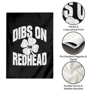 Funny Irish St Patricks Day Shamrock Dibs On The Redhead Garden Flag TS10 Print Your Wear