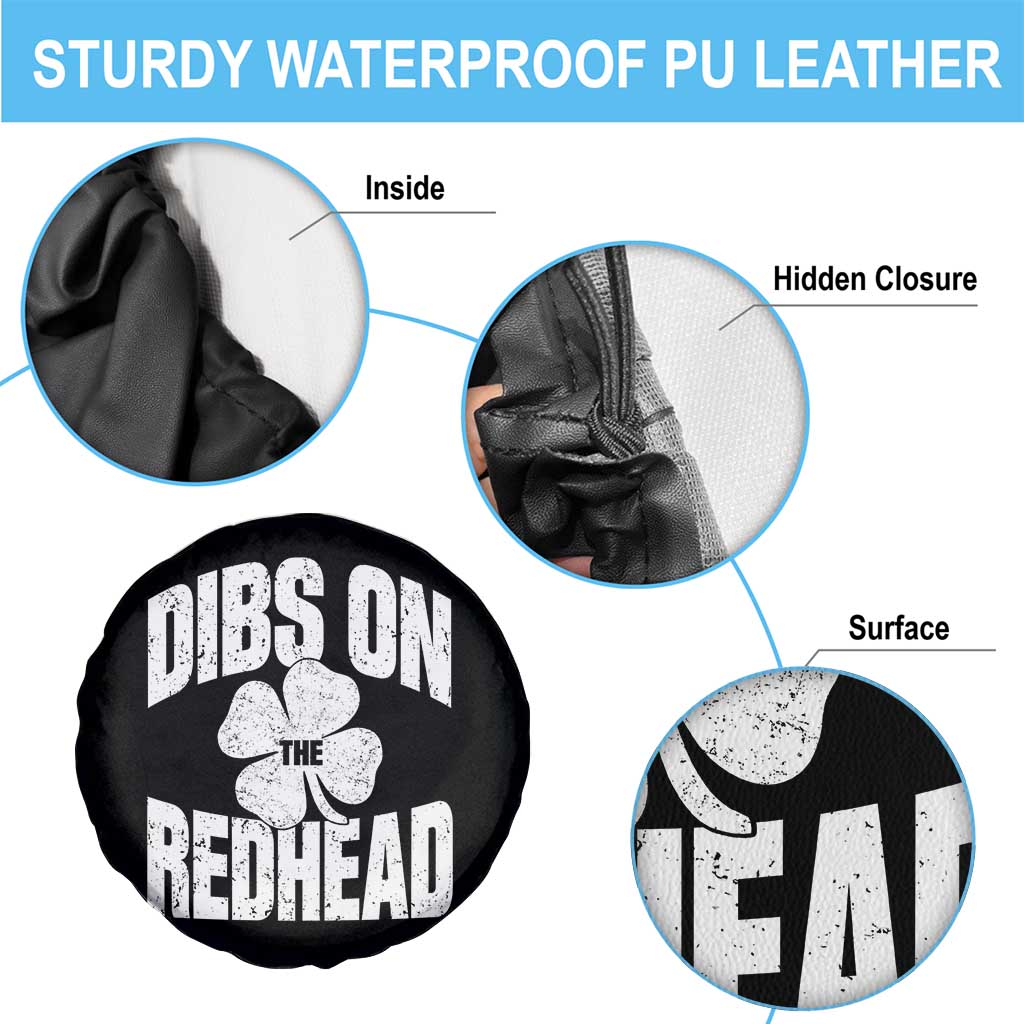 Funny Irish St Patricks Day Shamrock Dibs On The Redhead Spare Tire Cover TS10 Print Your Wear