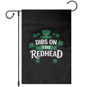Funny Irish St Patricks Day Dibs On The Redhead Garden Flag Lucky Shamrock Clovers TS10 Black Print Your Wear