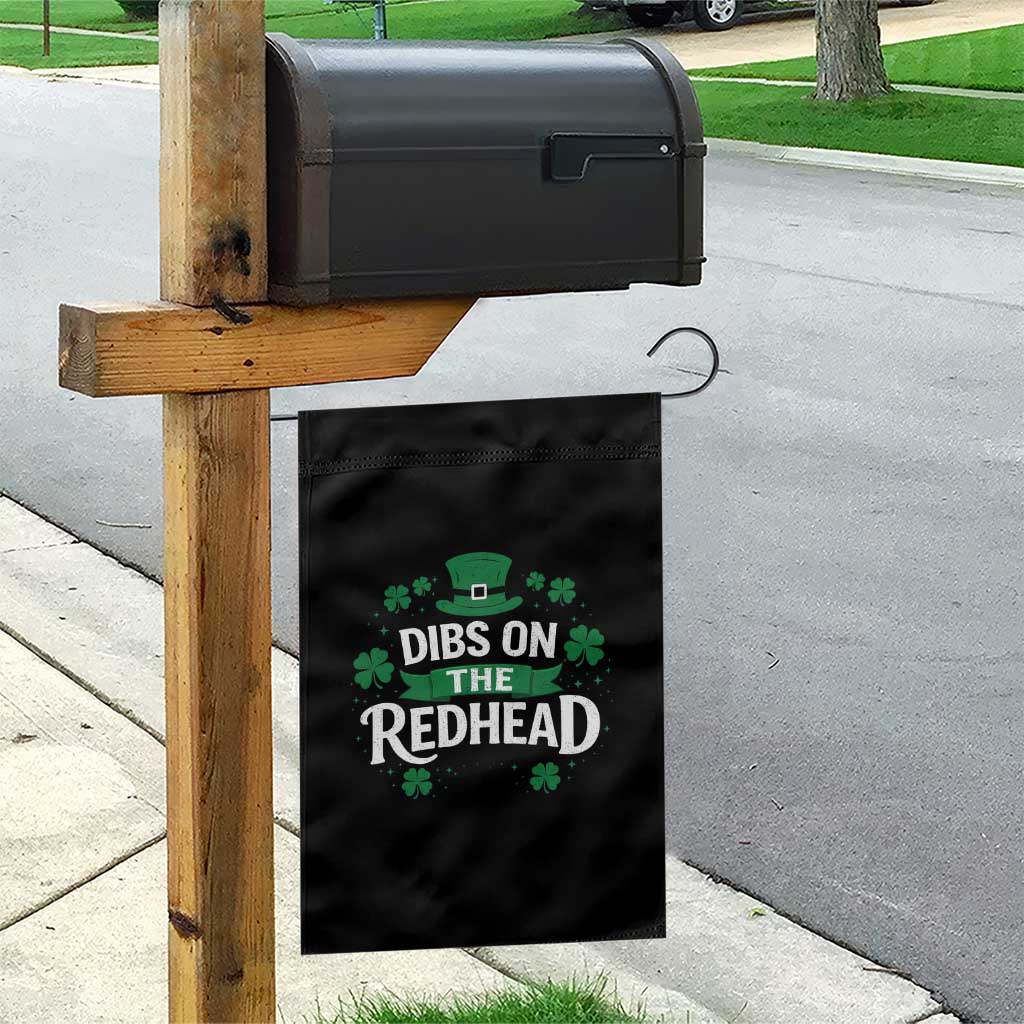 Funny Irish St Patricks Day Dibs On The Redhead Garden Flag Lucky Shamrock Clovers TS10 Print Your Wear
