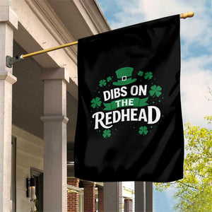 Funny Irish St Patricks Day Dibs On The Redhead Garden Flag Lucky Shamrock Clovers TS10 Print Your Wear