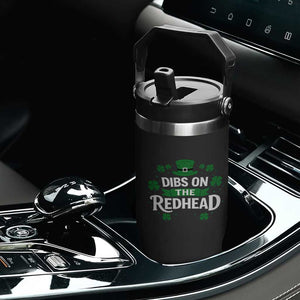 Funny Irish St Patricks Day Dibs On The Redhead Flip Straw Tumbler Lucky Shamrock Clovers TS10 Print Your Wear