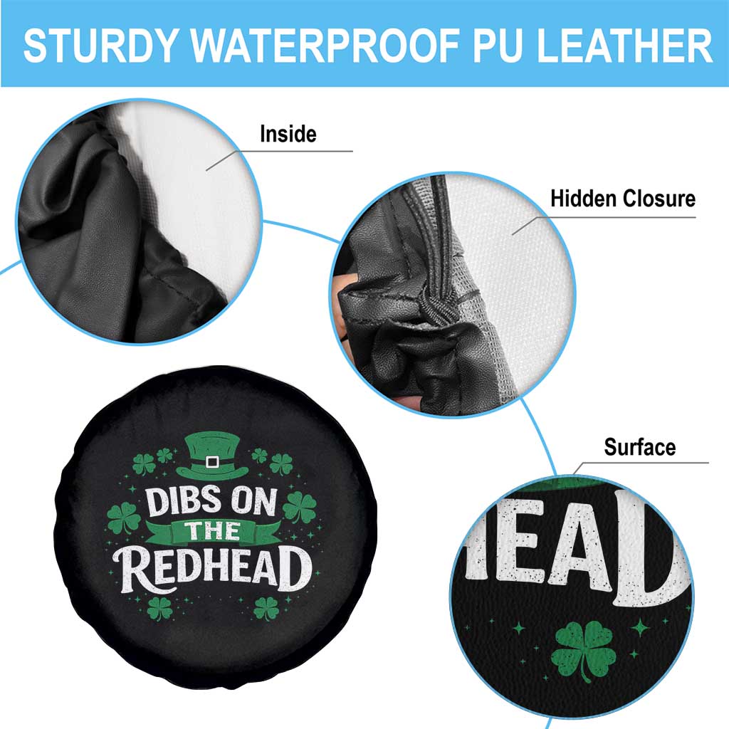 Funny Irish St Patricks Day Dibs On The Redhead Spare Tire Cover Lucky Shamrock Clovers TS10 Print Your Wear