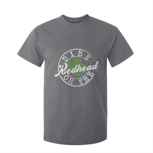 Funny Irish St Patricks Day Dibs On The Redhead T Shirt For Kid Retro Lucky Shamrock TS10 Charcoal Print Your Wear