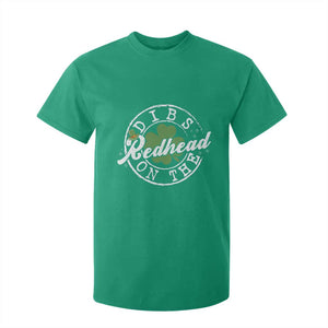Funny Irish St Patricks Day Dibs On The Redhead T Shirt For Kid Retro Lucky Shamrock TS10 Irish Green Print Your Wear
