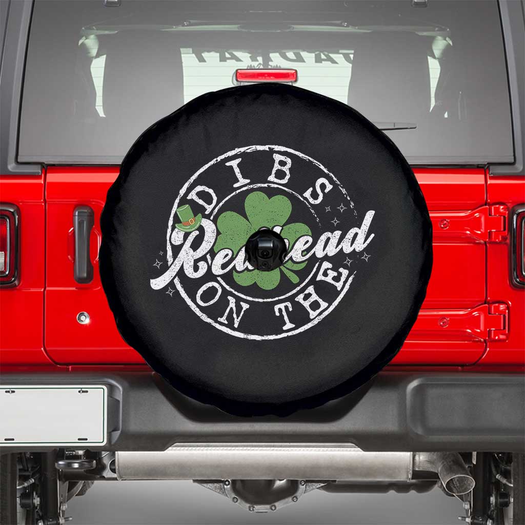 Funny Irish St Patricks Day Dibs On The Redhead Spare Tire Cover Retro Lucky Shamrock TS10 Black Print Your Wear