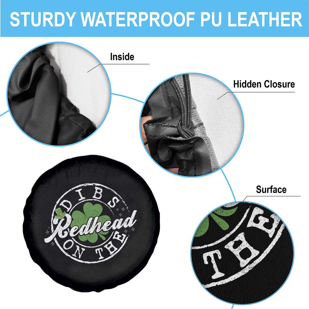 Funny Irish St Patricks Day Dibs On The Redhead Spare Tire Cover Retro Lucky Shamrock TS10 Print Your Wear