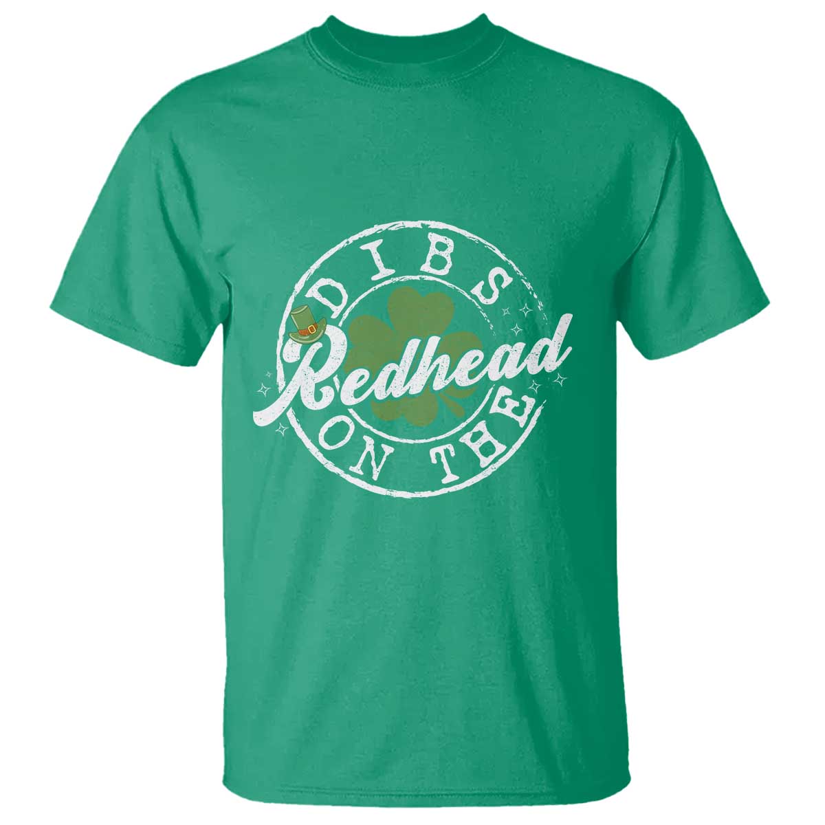 Funny Irish St Patricks Day Dibs On The Redhead T Shirt Retro Lucky Shamrock TS10 Irish Green Print Your Wear