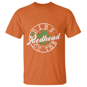 Funny Irish St Patricks Day Dibs On The Redhead T Shirt Retro Lucky Shamrock TS10 Orange Print Your Wear
