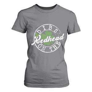 Funny Irish St Patricks Day Dibs On The Redhead T Shirt For Women Retro Lucky Shamrock TS10 Charcoal Print Your Wear