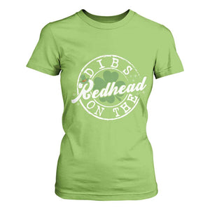 Funny Irish St Patricks Day Dibs On The Redhead T Shirt For Women Retro Lucky Shamrock TS10 Lime Print Your Wear