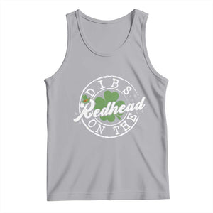 Funny Irish St Patricks Day Dibs On The Redhead Tank Top Retro Lucky Shamrock TS10 Athletic Heather Print Your Wear