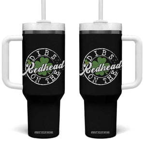 Funny Irish St Patricks Day Dibs On The Redhead Tumbler With Handle Retro Lucky Shamrock TS10 One Size: 40 oz Black Print Your Wear